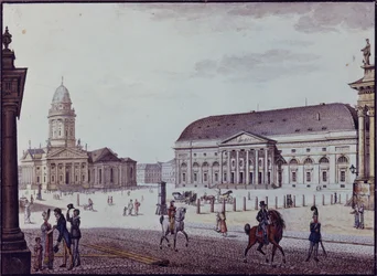 O Gerndarmenmarkt (caneta e tinta e papel higiênico)